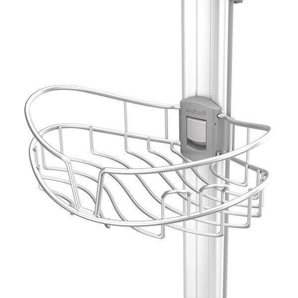 Rebrilliant Lashaunna Tension Pole Stainless Steel Shower Caddy Wayfair